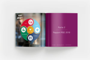 Création d'une rapport RSE de 68 pages pour ADC Propreté