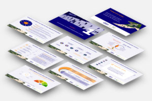 Slides de présentation Powerpoint avec infographies vectorielles